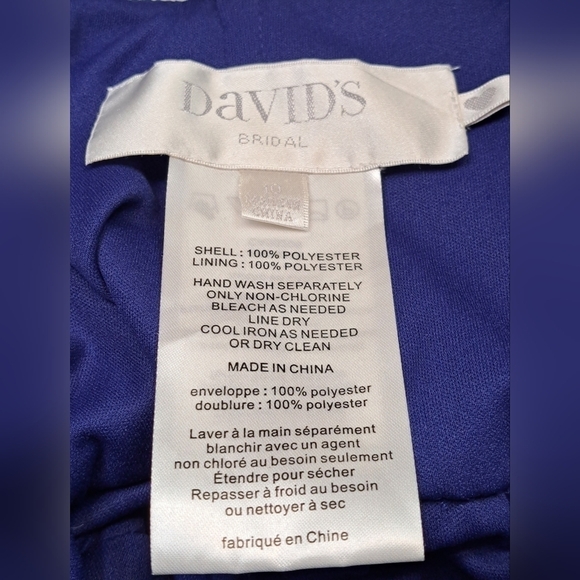 NWT David's Bridal Versa Convertible Cobalt Blue Formal Bridesmaid Dress - Picture 14 of 14